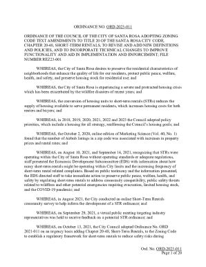 Ordinance Update and Public Review Process .